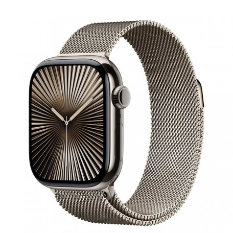 Смарт-годинник Apple Watch Series 10 GPS + Cellular 46mm Natural Titanium Case with Natural Milanese Loop - S/M (MC7Q4)  Фото №0